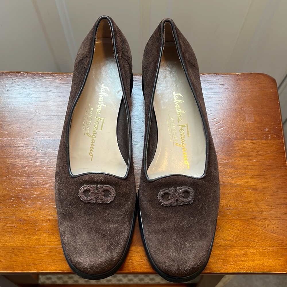 Salvatore Ferragamo Brown Suede Shoes